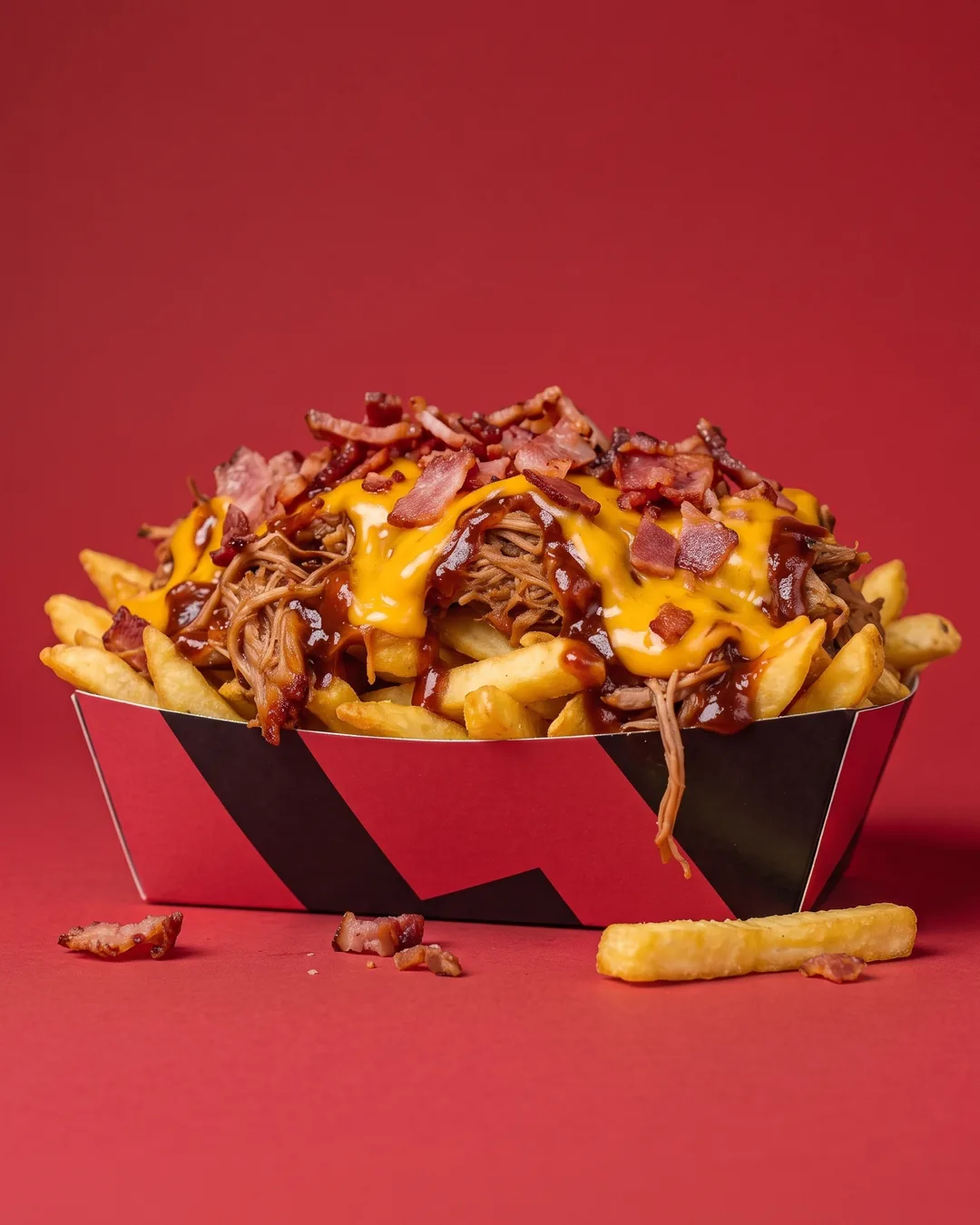 Patatine pulled cheddar bacon